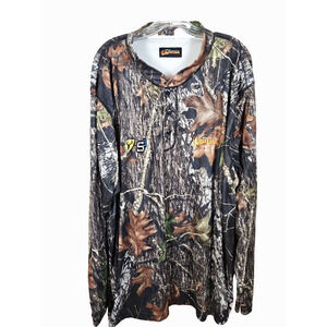 TEAM WHITETAIL HENLEY SHIRT MENS SZ 3XL SCENT INHIBITOR Break Up CAMO HUNTING